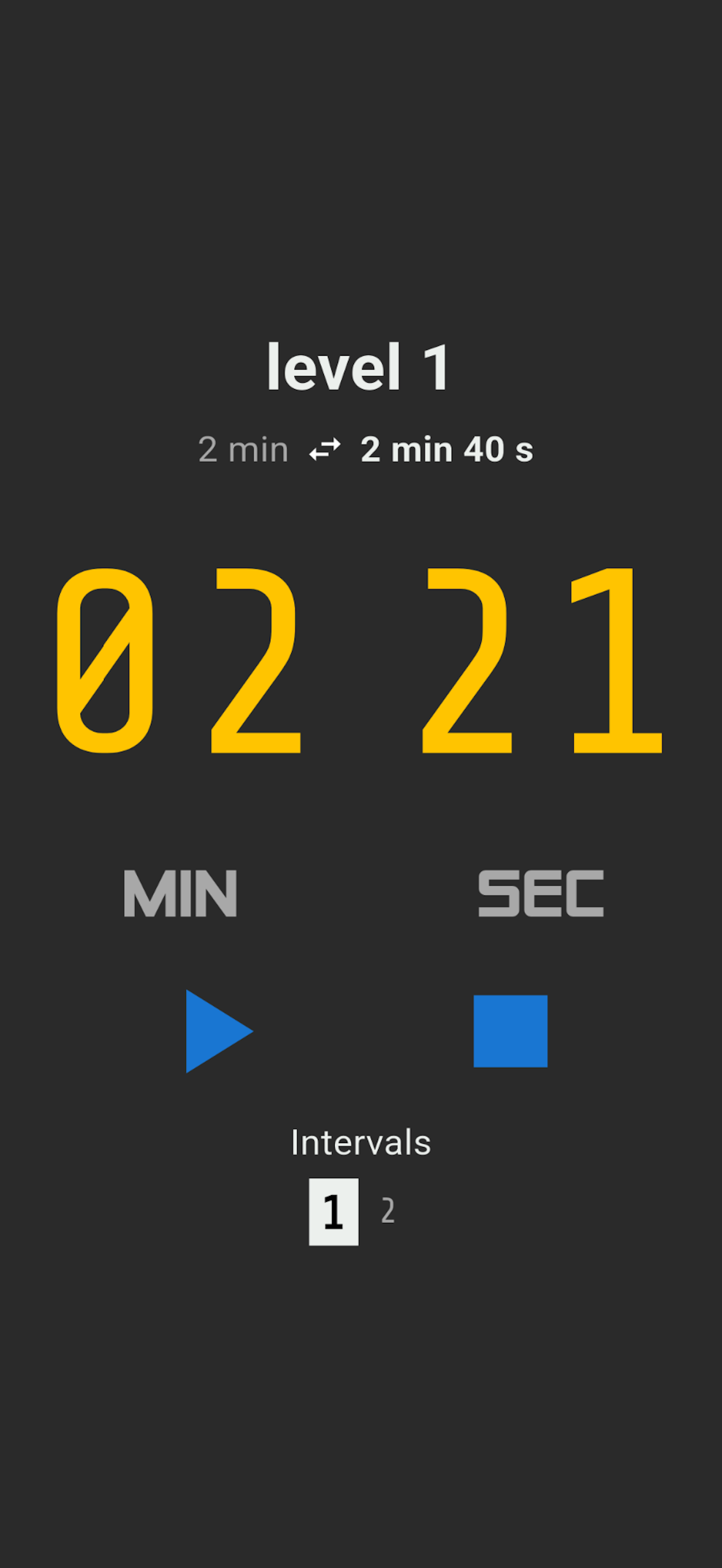 SweatTimer rest period display